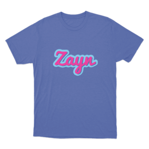 Pop Script T Shirt Blue